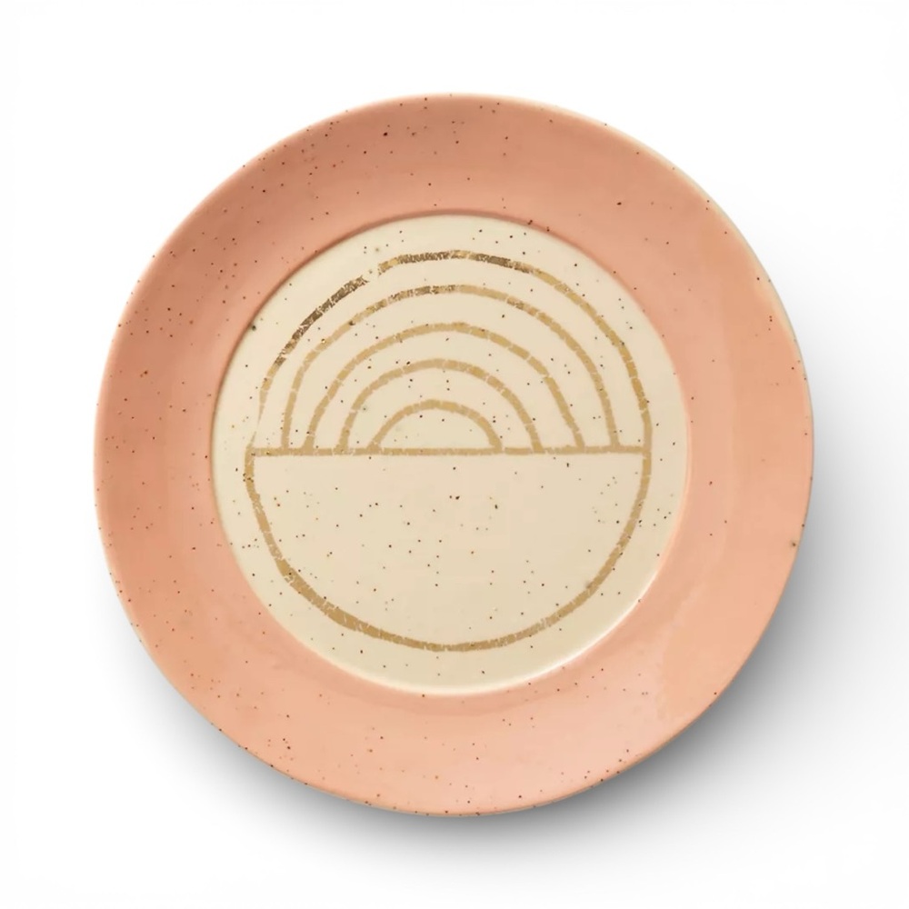 Cathy Terepocki Ceramics for Anthropologie Geometric Dinner Plates Set of 4